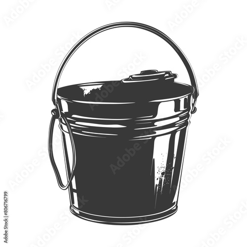 Silhouette bucket black color only
