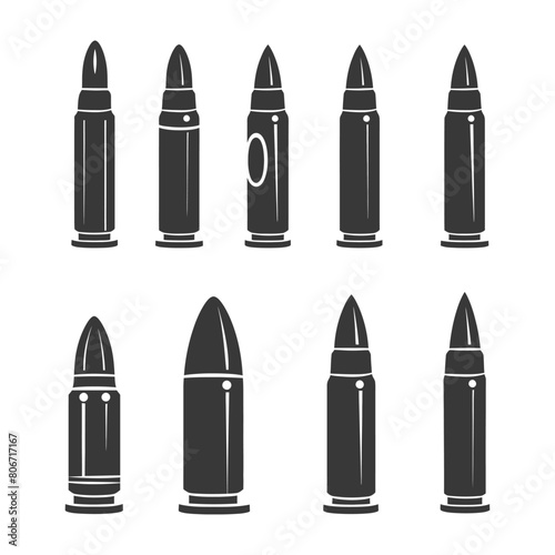 Silhouette bullets black color only