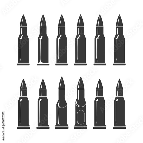 Silhouette bullets black color only