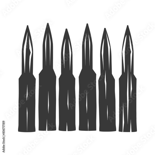 Silhouette bullets black color only