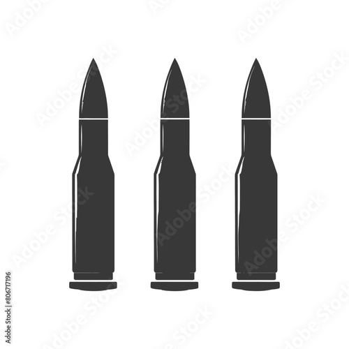 Silhouette bullets black color only