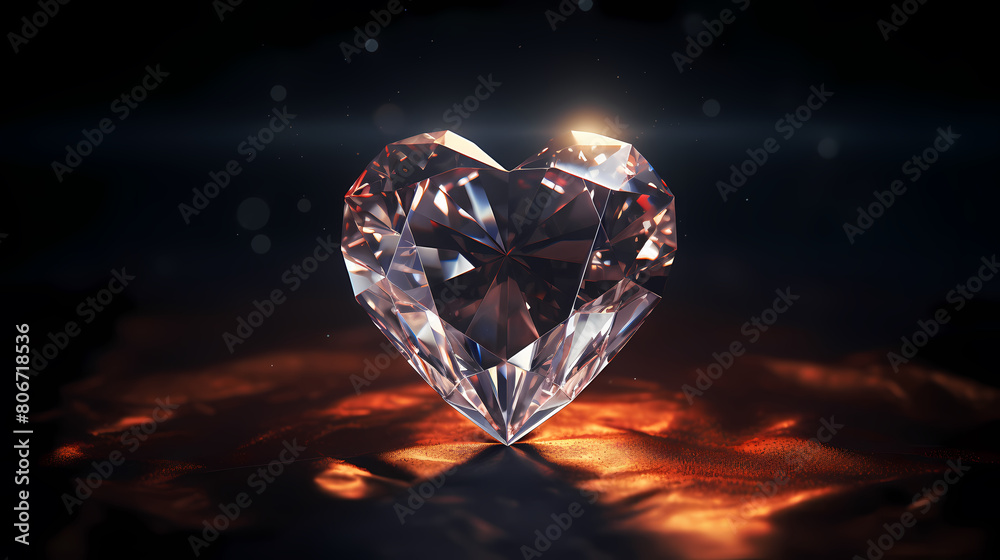 Fototapeta premium A diamond shines brightly