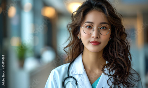 Asian female doctor examining patient  writing prescription on digital tablet during medical screening at clinic - healthcare  medical exam