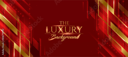 Red and Gold Premium Background. Creative Flyer Premium Luxury Template. Cool Anniversary Card. Grand Celebration Banner for Wedding and Engagement. Premium Thank You Design. Event Conference Post.