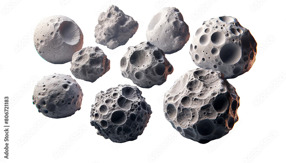 Asteroid isolated on white background. Asteroid isolated on white background.