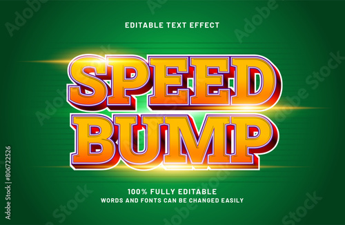 speed bump editable text effect in racing and speed text style