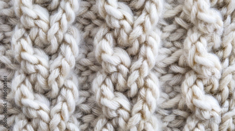 Texture of White Knitted Wool Fabric Texture of White Knitted Wool Fabric
