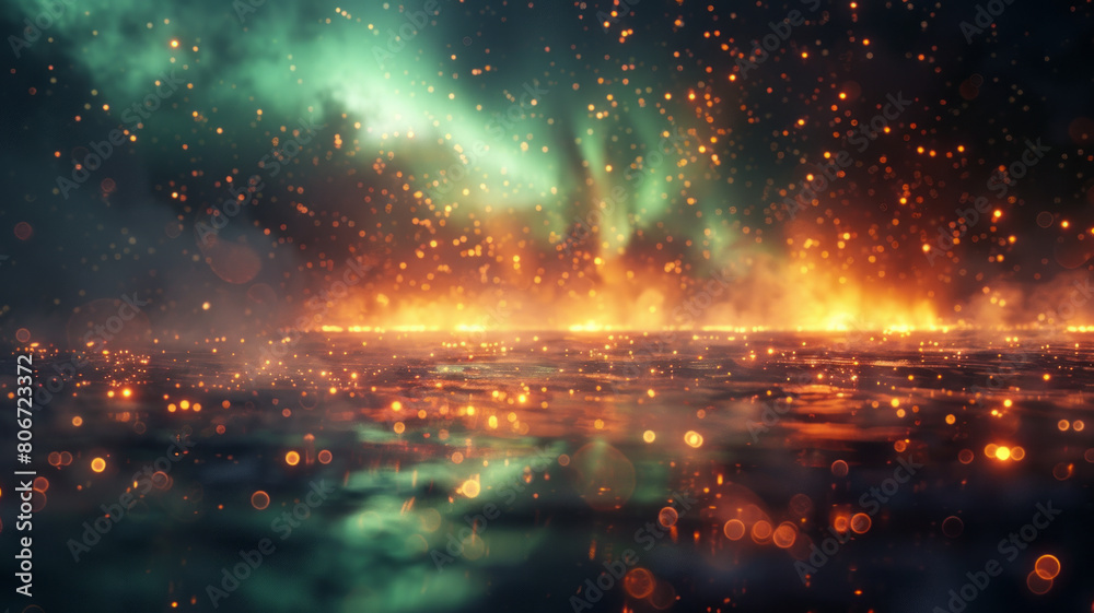 aurora borealis, depth of field, generative ai aurora borealis, depth of field, generative ai