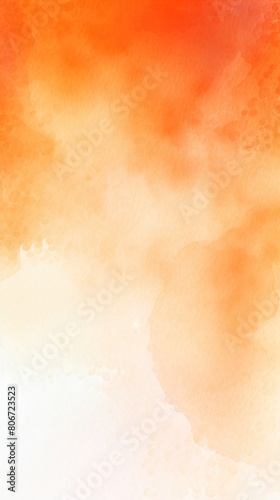 Orange watercolor and white gradient abstract winter background light cold copy space design blank greeting form blank copyspace for design text 