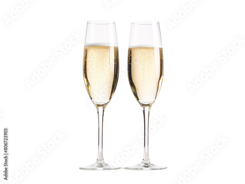 a pair of champagne glasses