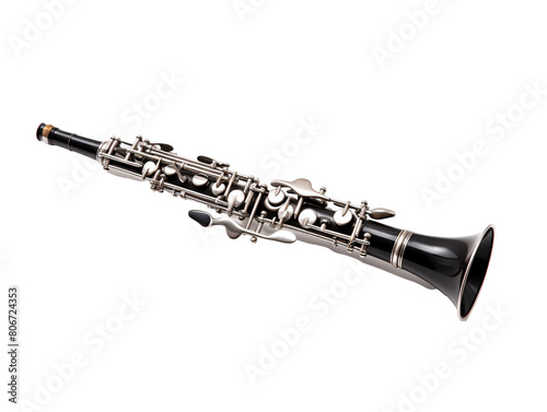 a clarinet on a white background