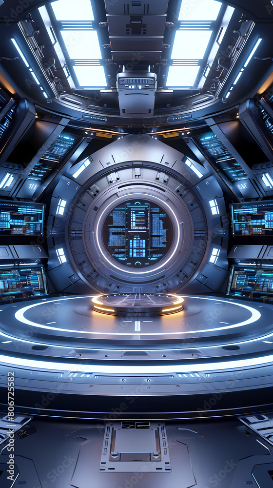 Fototapeta premium technology, display, architecture, stage, background
