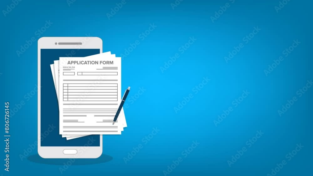 Online application form. Claim form, paperwork concepts. Online application form. Claim form, paperwork concepts.