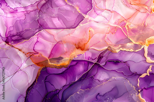 Alcohol ink is translucent. Abstract bright marble texture background with gold veins. Designer wrapping paper, wallpaper.