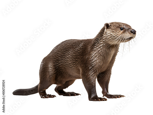 a brown otter with long tail photo