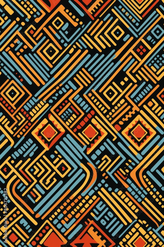 Seamless patterns creative ethnic style vector Seamless patterns creative ethnic style vector