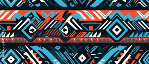 Seamless patterns creative ethnic style vector