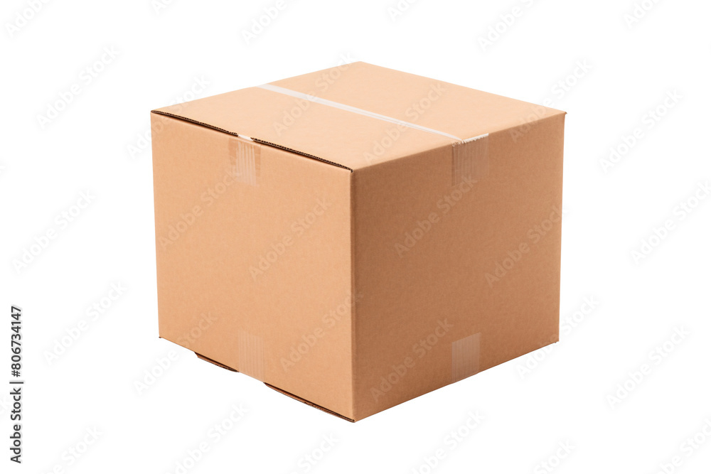 a brown box with tape a brown box with tape