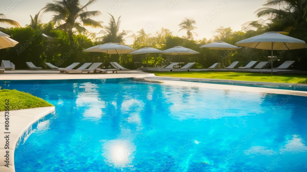 Obraz premium swimming pool in a resort