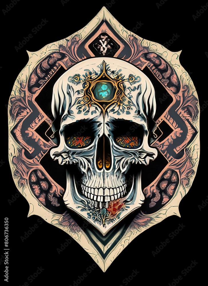 Fototapeta premium Tarot card depicting spiritual guidance, isolated on dark background for interpretation