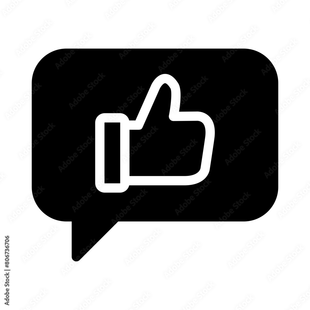 Thumbs up icon. Reviews icon. Icon about conversation in glyph style Thumbs up icon. Reviews icon. Icon about conversation in glyph style