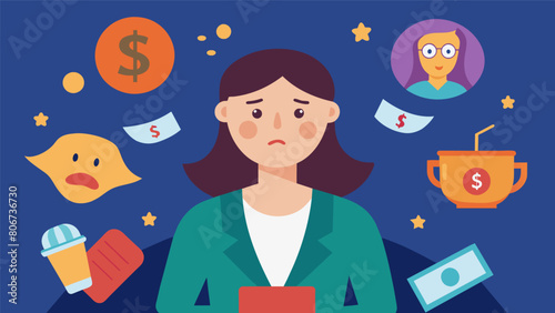 A theater director struggling to find funding for her next production as her artistic vision clashes with the reality of needing to make a profit in. Vector illustration