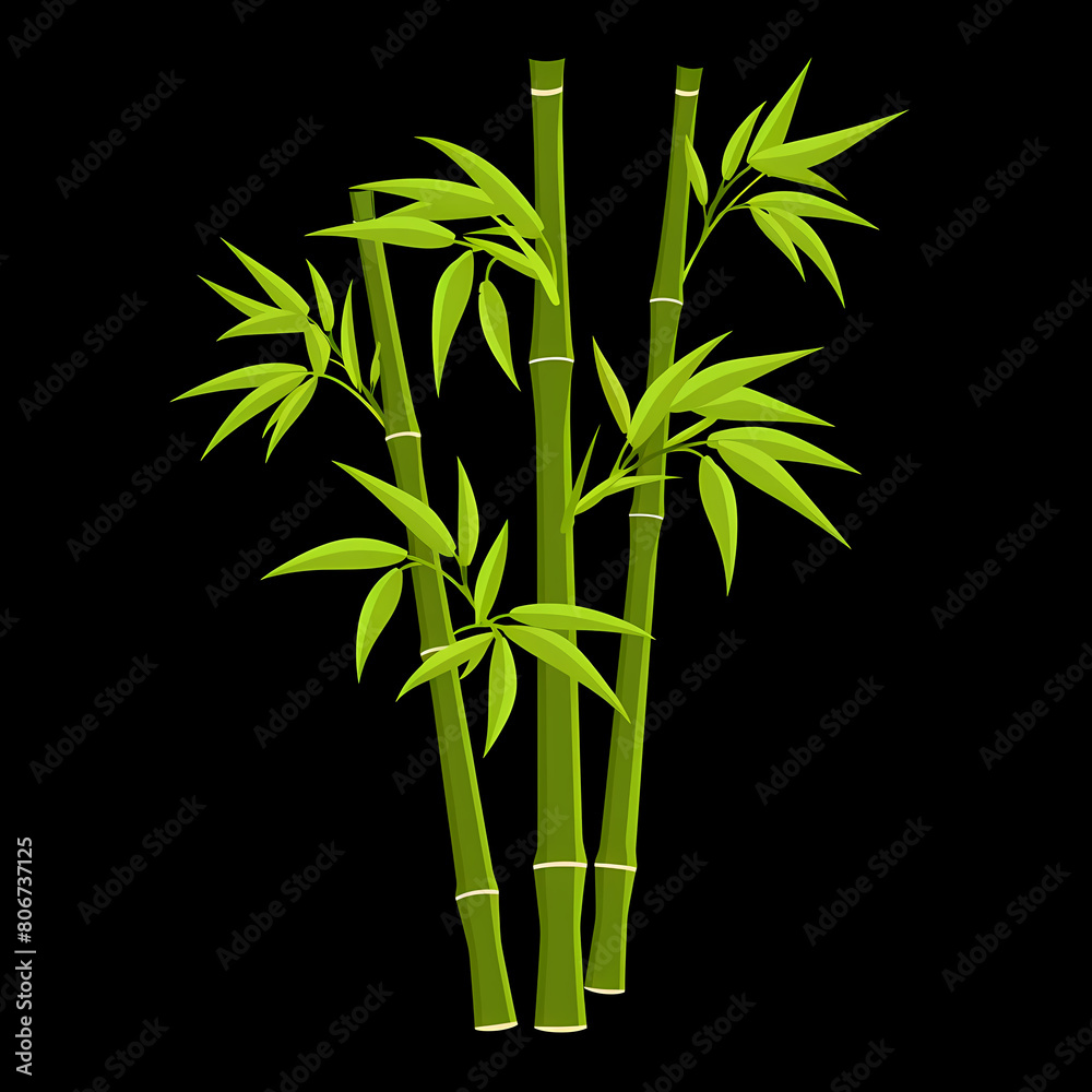 Fototapeta premium bamboo, plant, growth, cartoon, illustration