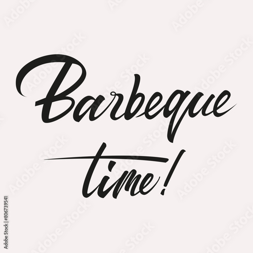 Barbeque time lettering picnic card