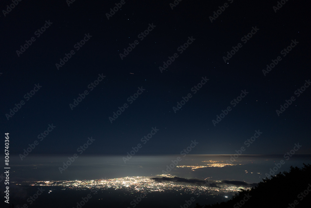 富士山から見た富士市の夜景