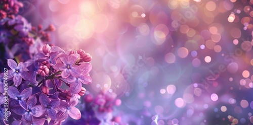 Enchanted Lilacs: A Symphony of Purple Hues and Soft Light - Generative AI