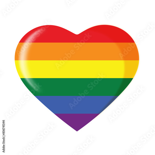 Free Download Heart in rainbow colors of the LGBT flag.Symbol of LGBT pride.PNG. - GFXLoad