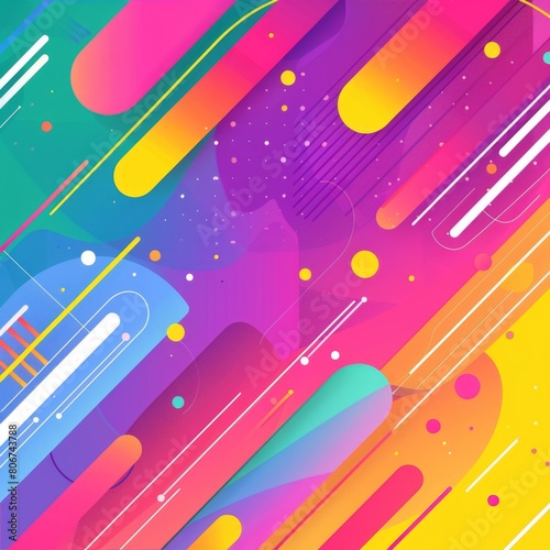 Abstract Colorful Lines Background Illustration