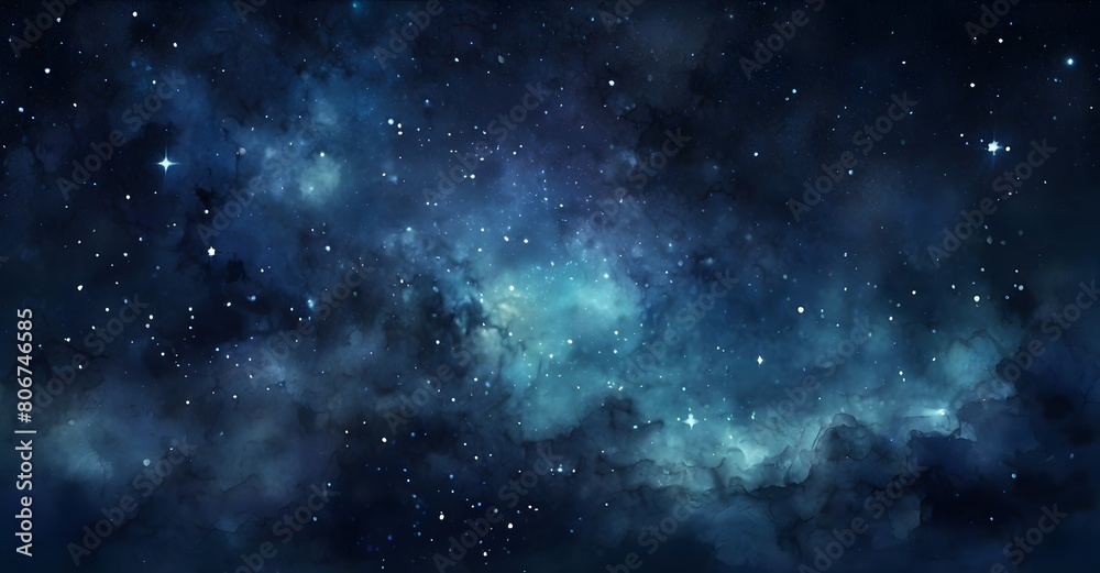 starry night sky background, glittering stars, nebula, moon, galaxy outer space wallpaper