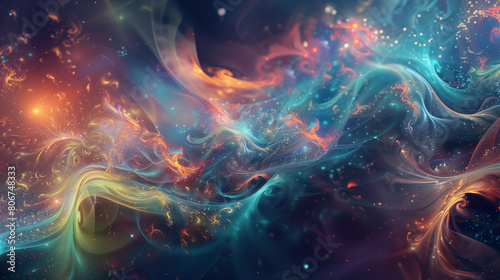 Abstract background space  waves  dream