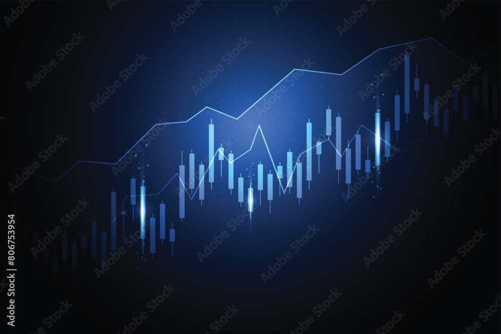 Business candle stick graph chart of stock market investment trading on white background design. Bullish point, Trend of graph. Vector illustration Business candle stick graph chart of stock market investment trading on white background design. Bullish point, Trend of graph. Vector illustration