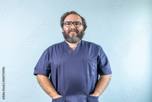 Surgeon doctor man making ok gesture with both hands