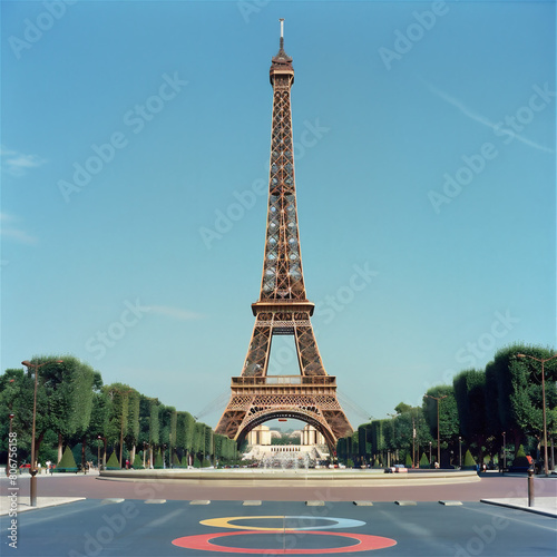 Eiffel Tower on the eve of the Olympic Games © ires007