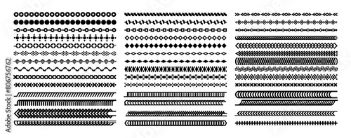 Modern flat memphis abstract divider design set
