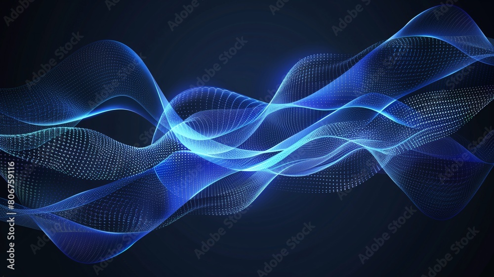 Fototapeta premium Abstract wave background design with copy space