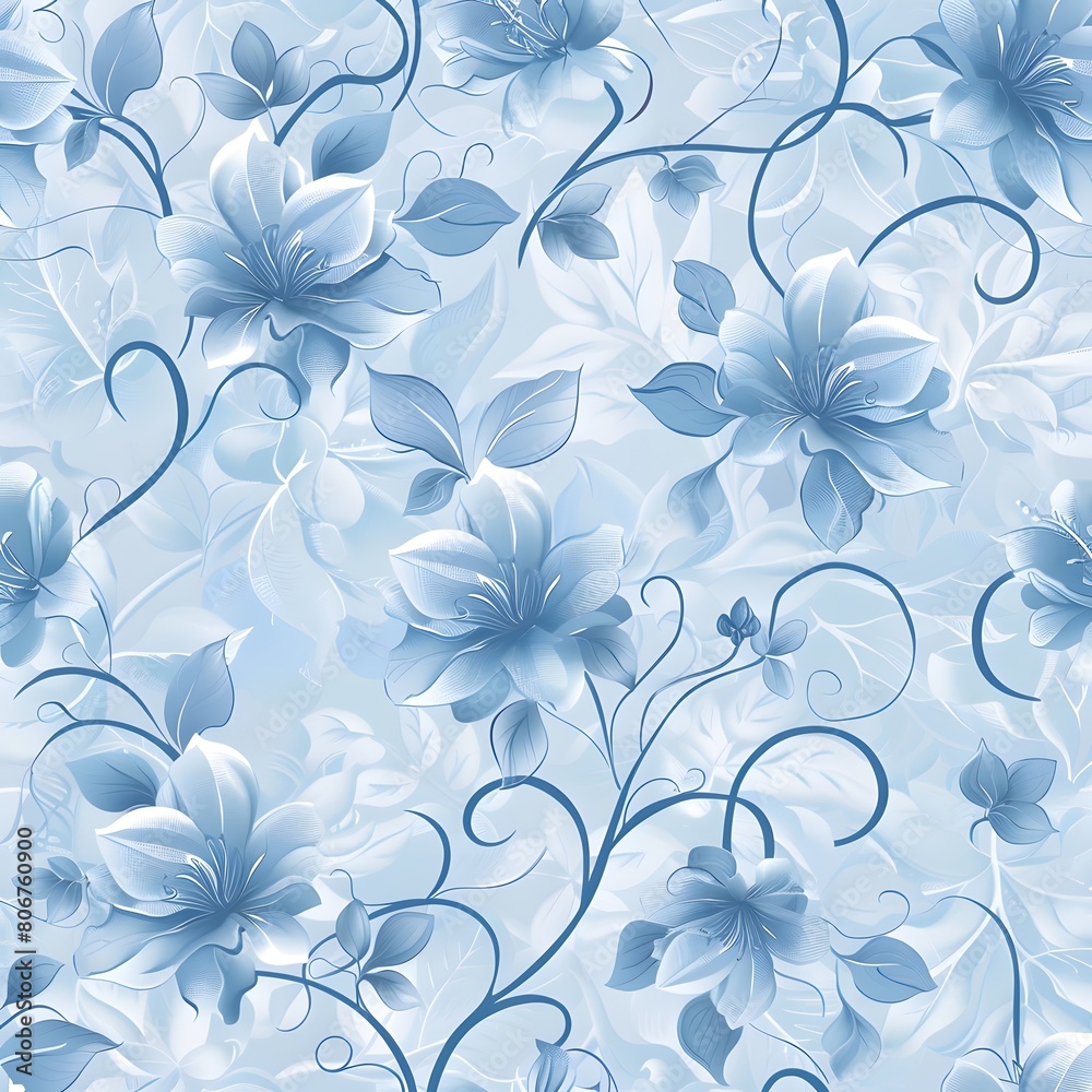 background light blue floral pattern