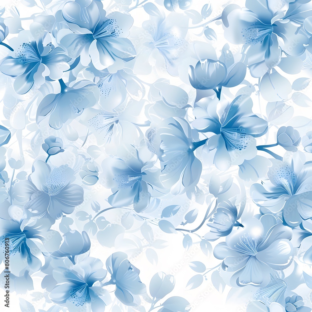 background light blue floral pattern