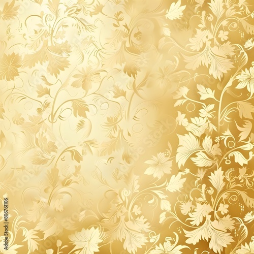 background light gold floral pattern