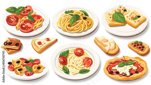 Delicious pasta italian isolated icon Vector illustration