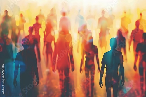 abstract crowd illustration symbolizing diversity and inclusion promoting equal opportunities in society