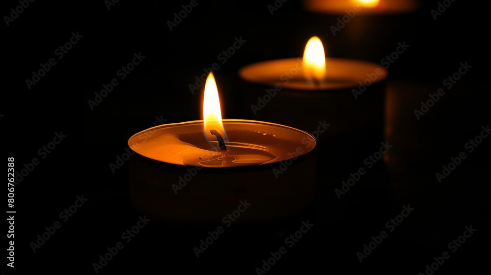 Candles in the dark background. Candles in the dark background.