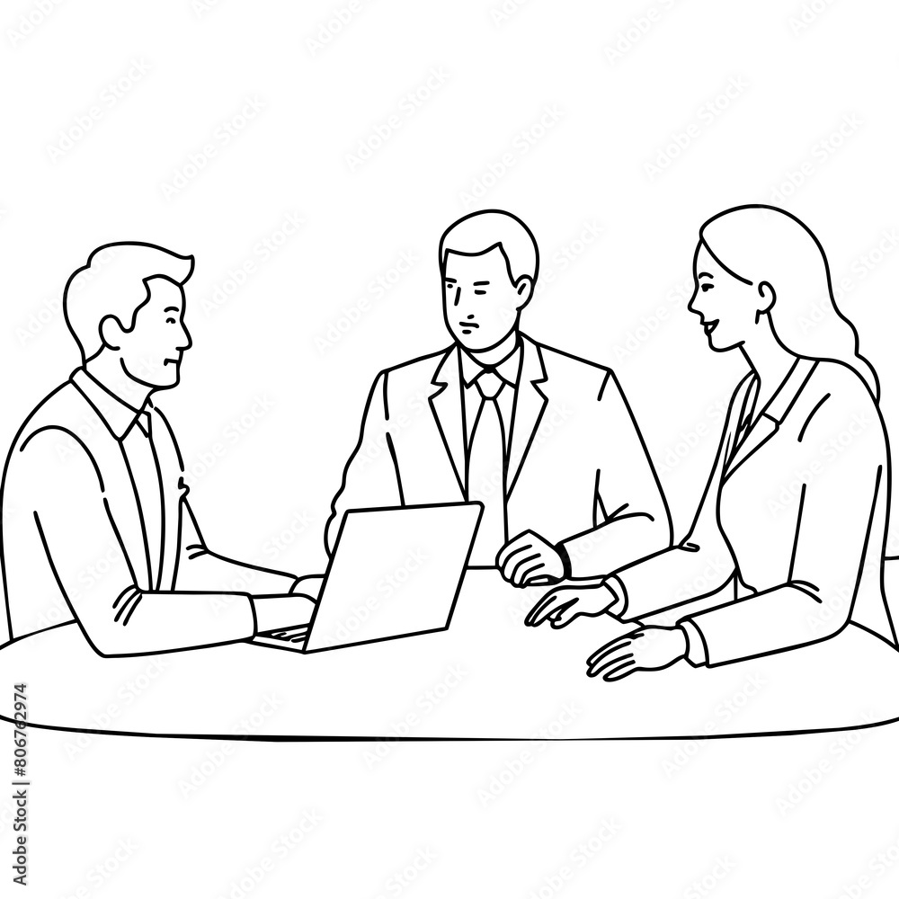 Office worker meeting vector illustration Office worker meeting vector illustration