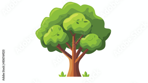 Eco nature tree plant isolated icon Vector illustration