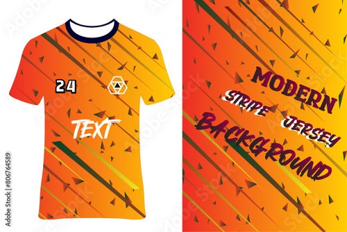 Sublimation sports jersey design. Vector illustration. Geometric abstract line background style. Scatter grunge pattern speed line art. football futsal soccer fishing rugby cycling event gaming esport