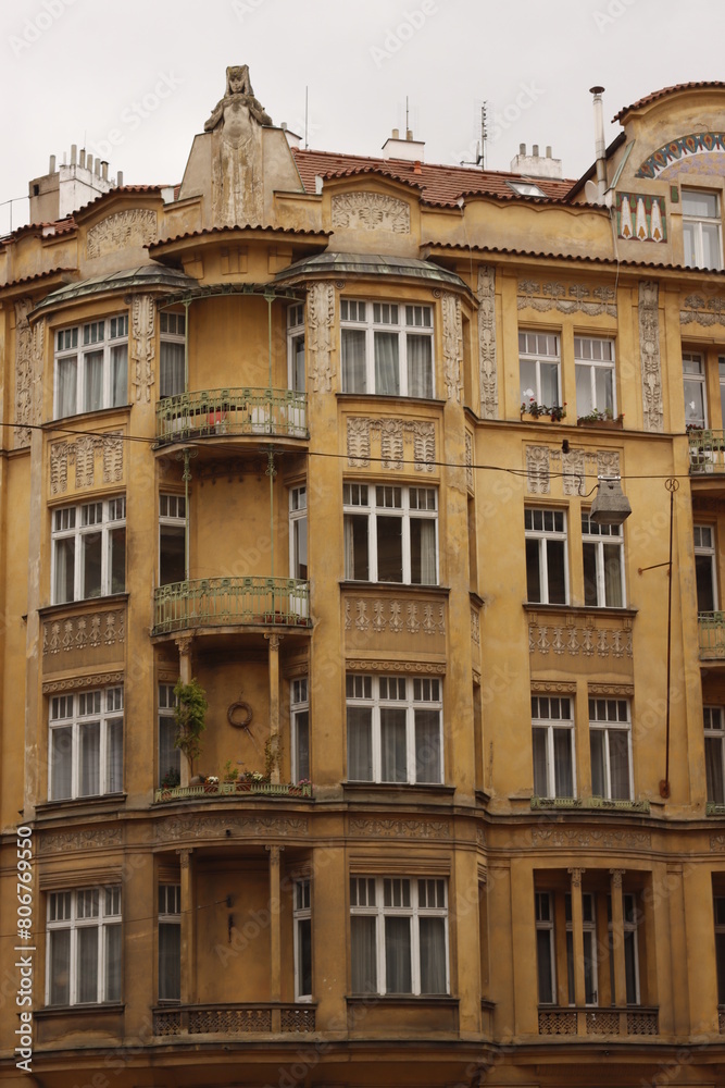Architecture in the downtown of Prague, Czech Republic