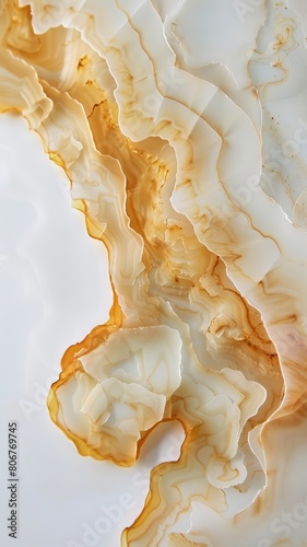 A close up of a cross section of an agate stone. photo